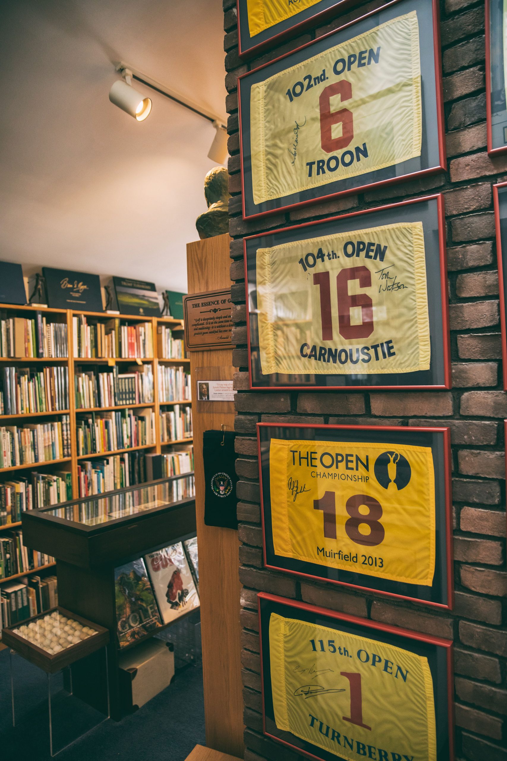 Open Championship Pin Flags. 1961–2017 Photo by Todd Rosenberg.