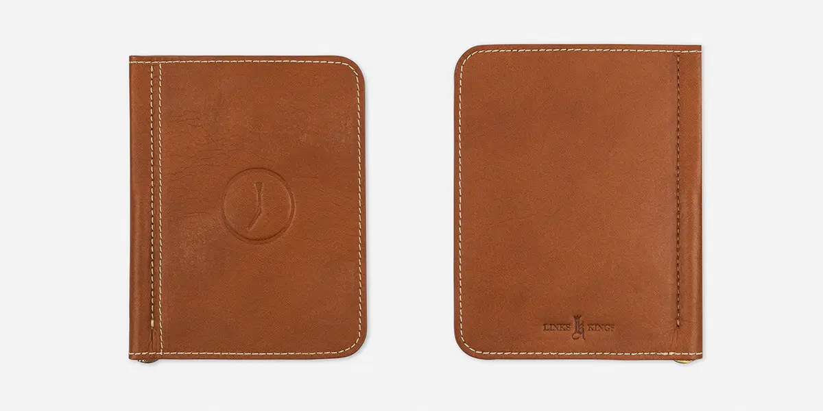 Porte-Carte De Score De Golf En Cuir Links&Kings - Modèle 70854 Marron - Neuf Dans Son Emballage - Accessoire De Golfeur