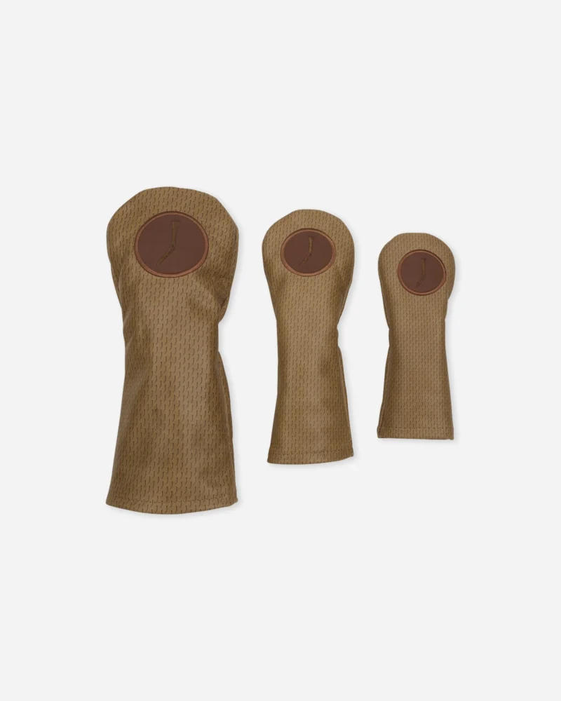 BTS Printed Leather Headcovers - Tan