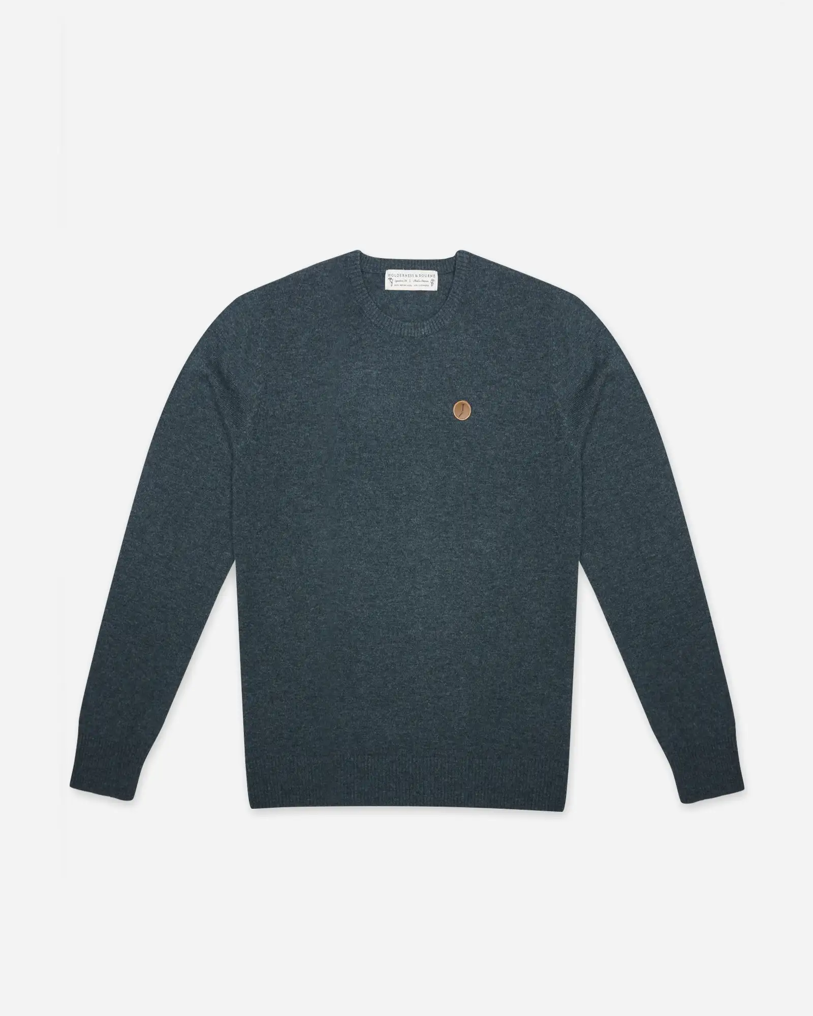 OW-HB-2339-HTRIVY_FRONT BTS x H&B THE SHAW CREW SWEATER Heather Ivy