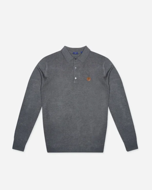 BTS x FJ Sweater Polo Heather Charcoal