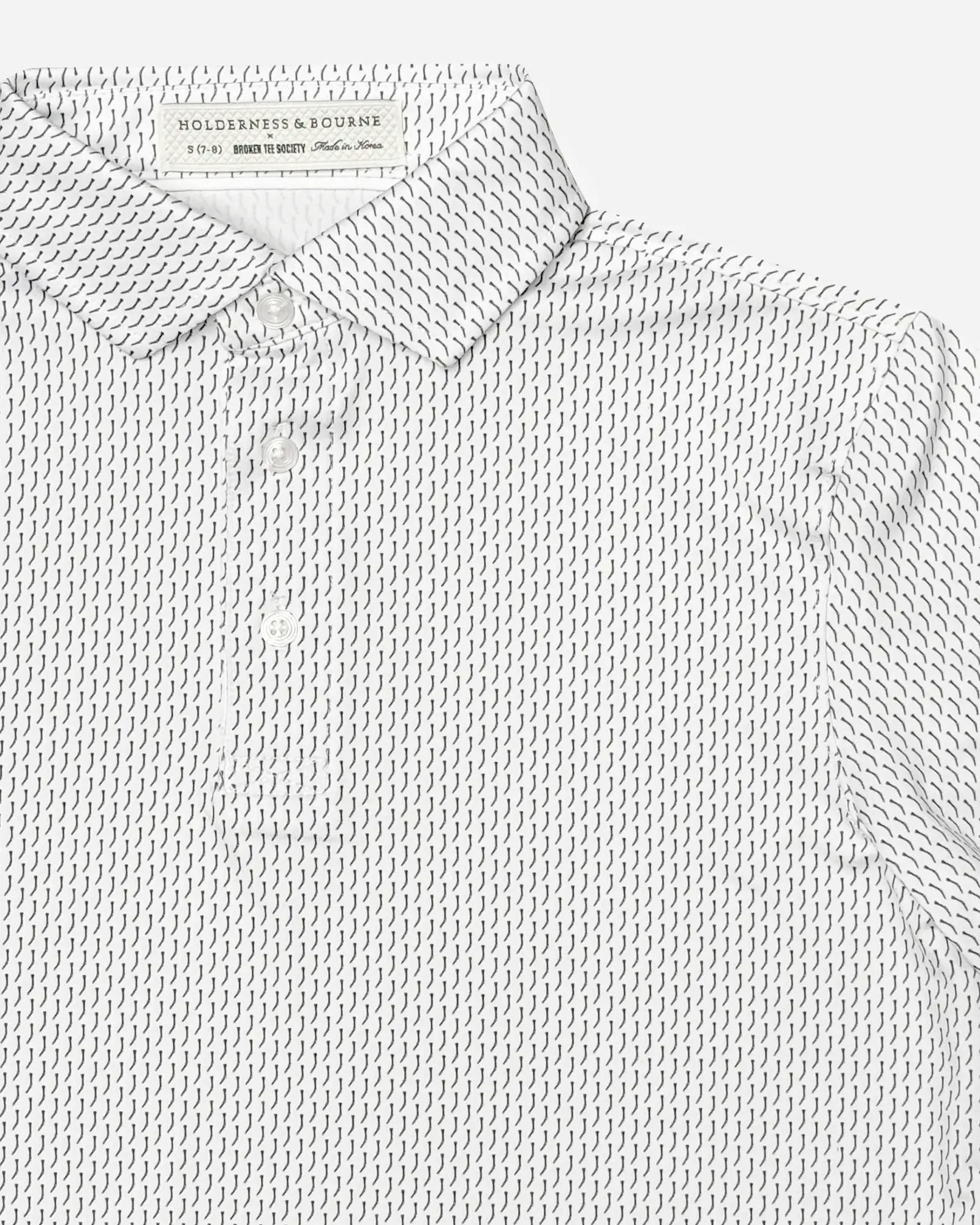 PL-HB- HB3024-BYS-WHTBLK-S _NECK BTS × H&B The Youth Society Polo